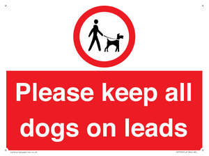 Please keep all dogs on leads
